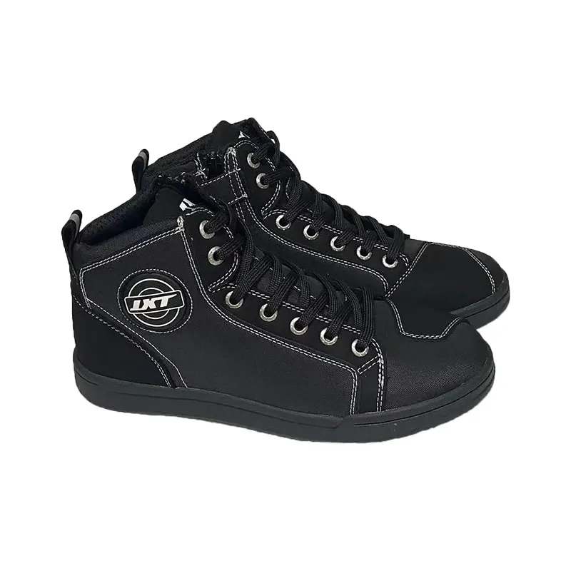 Baskets moto montantes renforcées, couleur Noir