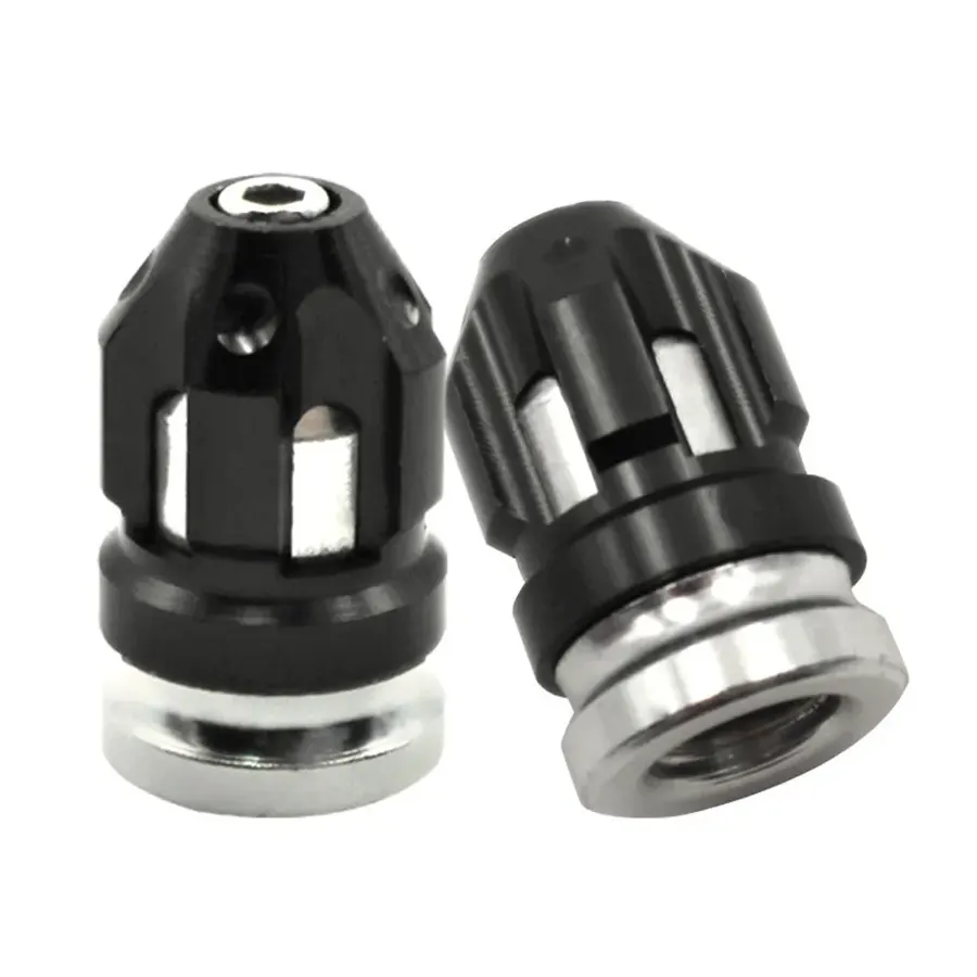 Bouchons de valve moto en aluminium CNC (la paire), couleur Noir