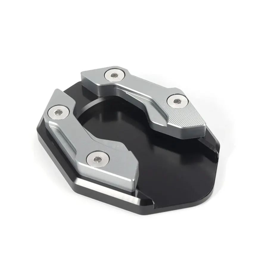 Extension de béquille latérale moto en aluminium, couleur Gris foncé