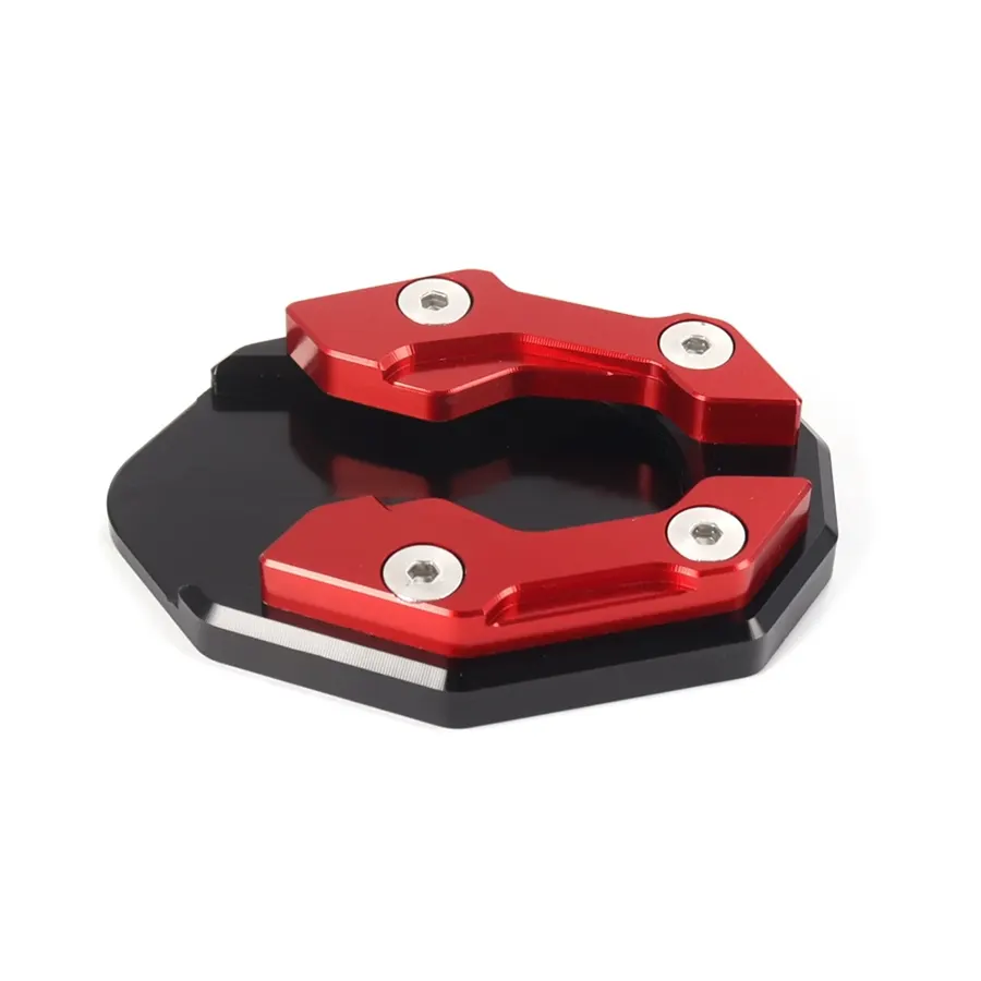 Extension de béquille latérale moto en aluminium, couleur Rouge