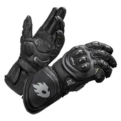 Gants moto racing cuir et carbone ALIEN MONSTER, manchette longue