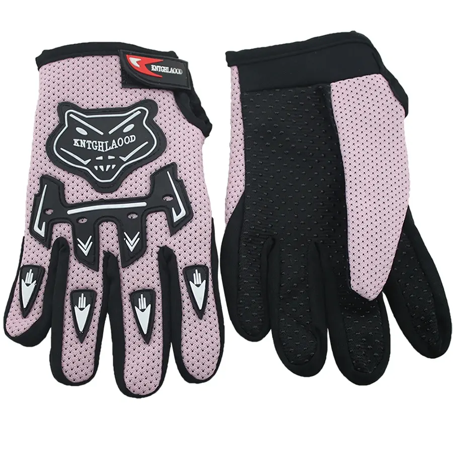 Gants de motocross enfant à renforts, 5 coloris, couleur Rose