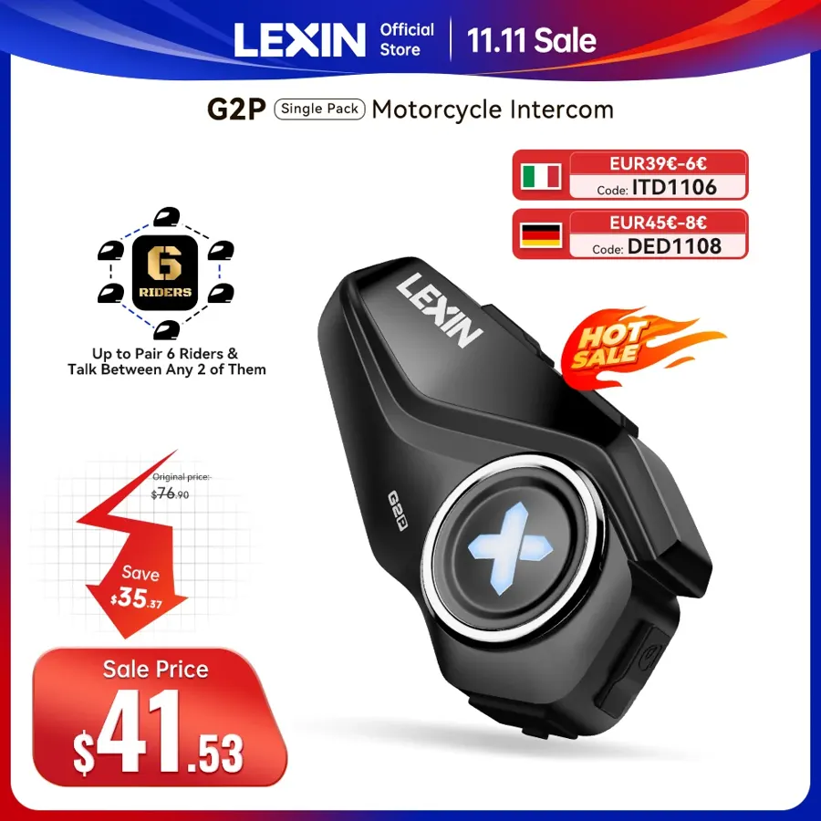 Intercom moto Bluetooth Lexin G2P (jusqu'à 6 motards), photo 3
