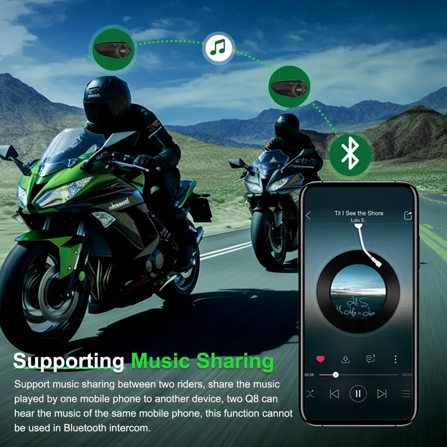 Pack duo intercoms moto Mesh EJEAS Q8 (2 kits), photo 4