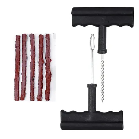 Kit de réparation de crevaison tubeless moto (mèches + outils)