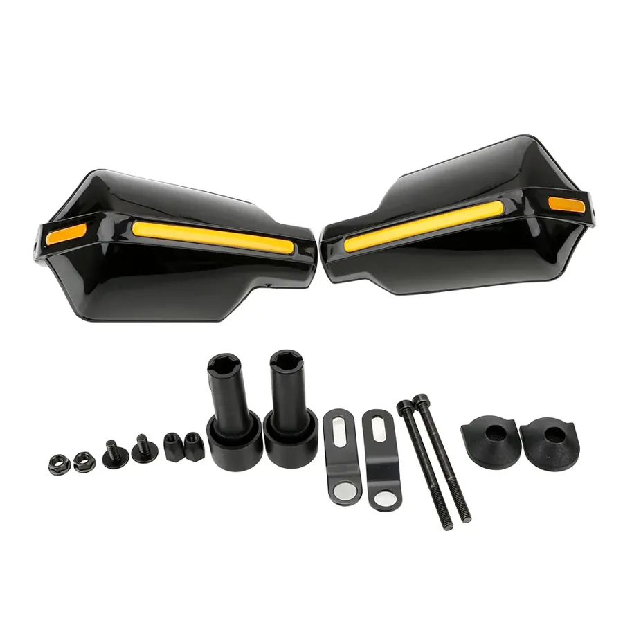 Protège-mains moto universels en polycarbonate, couleur Noir