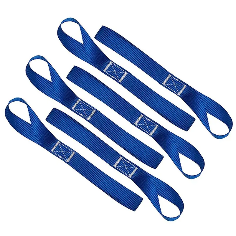Sangles d'arrimage à boucle souple pour moto (lot de 6), couleur Bleu