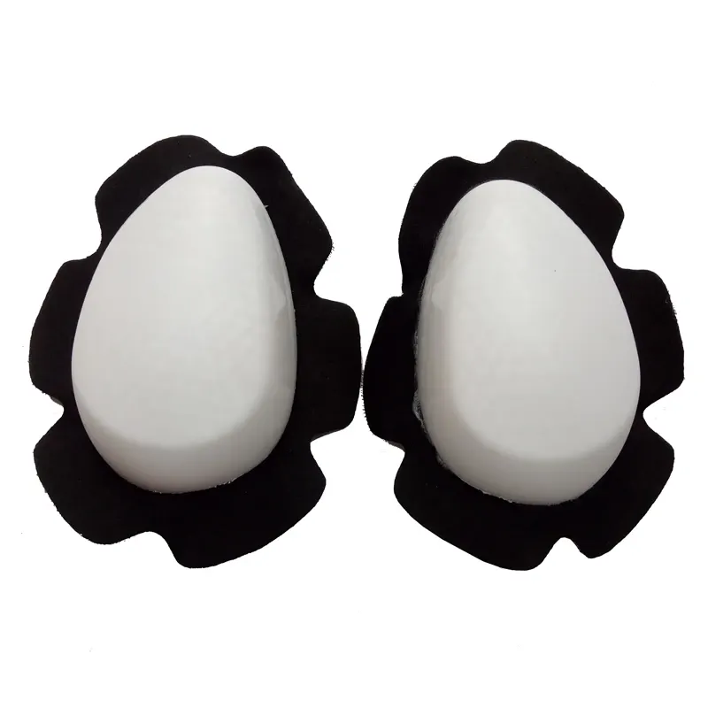 Sliders de genou moto piste en POM, fixation velcro (la paire), couleur Blanc