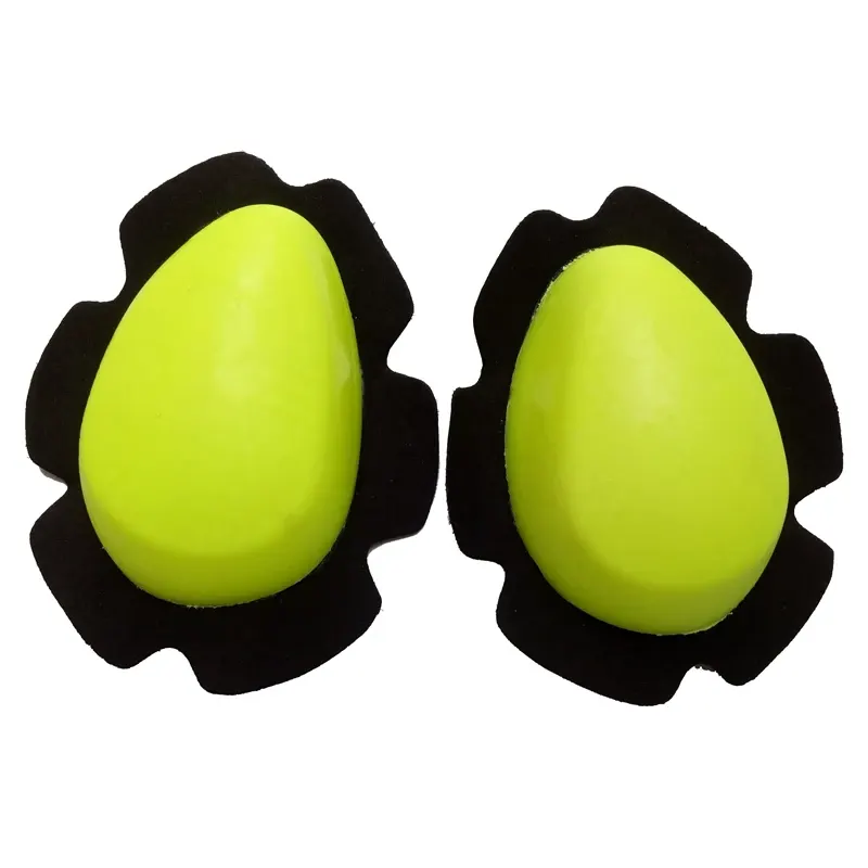 Sliders de genou moto piste en POM, fixation velcro (la paire), couleur Jaune fluo