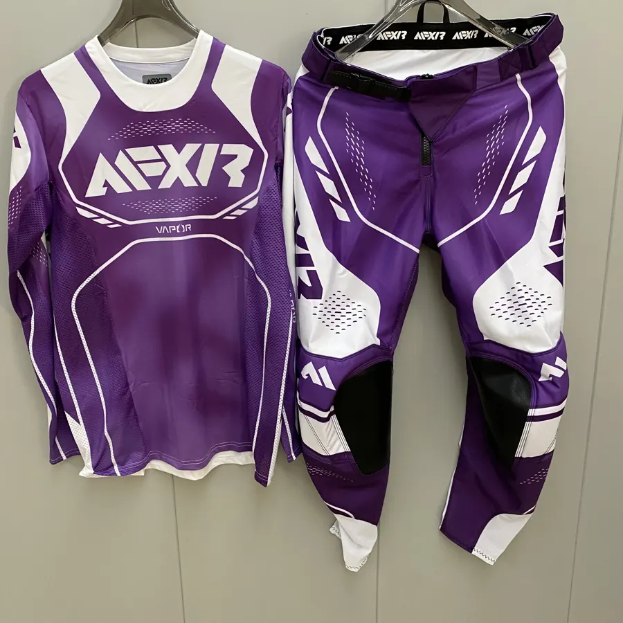 Tenue de motocross maillot + pantalon, 6 coloris, coloris Violet