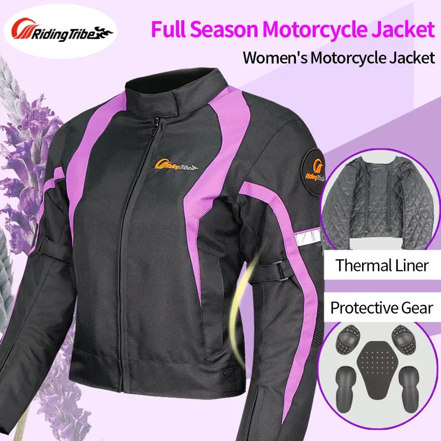 Veste moto femme hiver Riding Tribe, imperméable avec doublure thermique, photo 2
