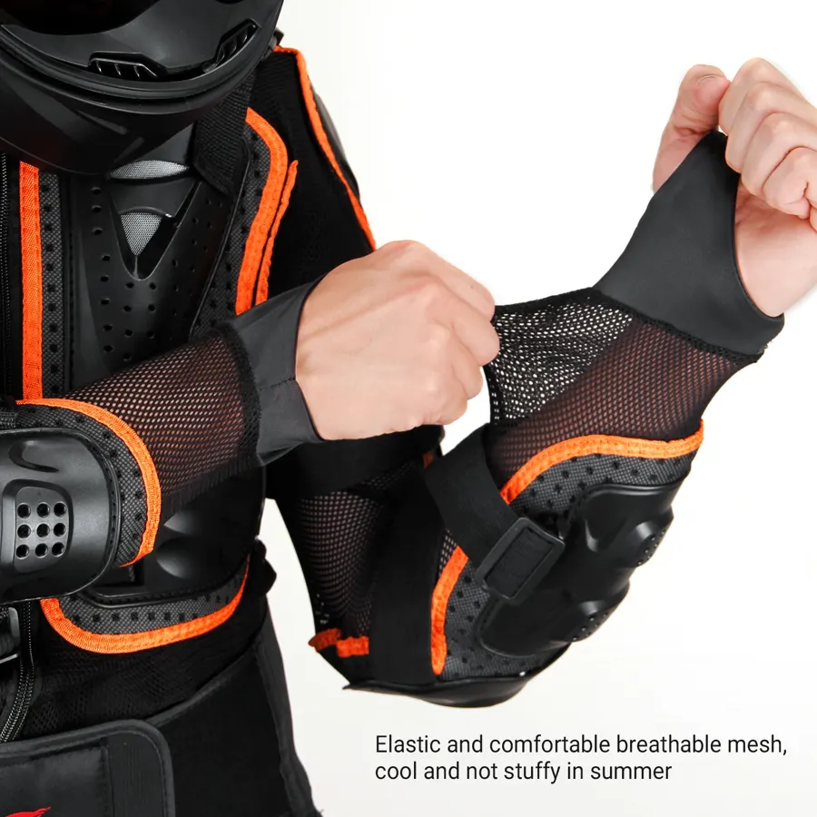 Veste de protection intégrale cross, noir et orange, photo 4